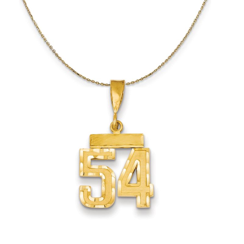14k Yellow Gold Varsity Sm DC Necklace Number 54 - 20 Inch 729$